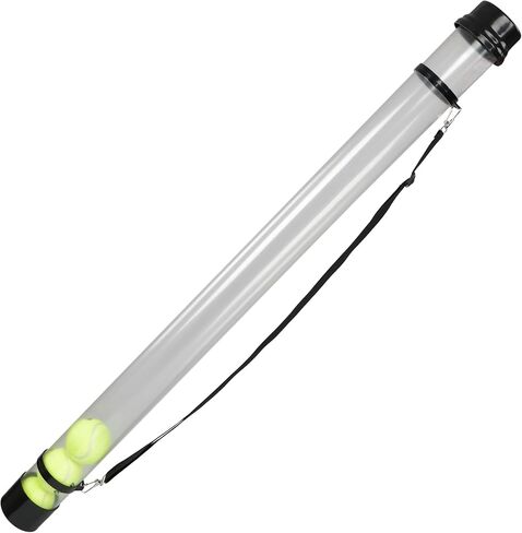 Get Out! Tennis Ball Hopper Tube for 16 Balls - Tennis Ball Pickup Collector Tennis Ball Retriever Tube Carrier - 40in in Saudi Arabia