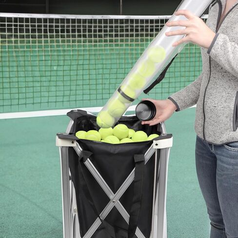 Get Out! Tennis Ball Hopper Tube for 16 Balls - Tennis Ball Pickup Collector Tennis Ball Retriever Tube Carrier - 40in in Saudi Arabia