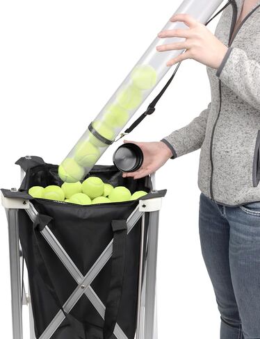 Get Out! Tennis Ball Hopper Tube for 16 Balls - Tennis Ball Pickup Collector Tennis Ball Retriever Tube Carrier - 40in in Saudi Arabia