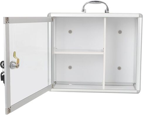 Zerodeko Box Portable Storage Box First Aid Wall Cabinet Wall Hanging Locking Cabinet Locking Storage Handled Storage Case First Aid Case Multitools Showcase Travel With Lock Aluminum Alloy in Saudi Arabia