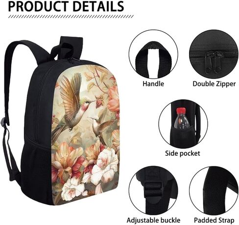 FKELYI Hawaiian Hibiscus Flowers Children Backpack for Kids Girls School Bags Preschool Bookbag Backpacks with Lunch Box Pencil Holder Set of 3pcs in Saudi Arabia