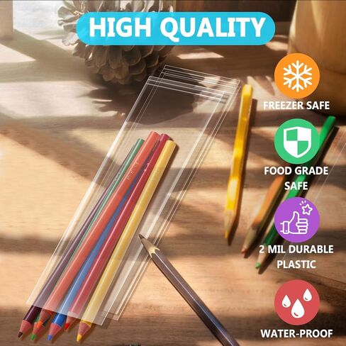 4 × 12 كيس بلاستيكي طويل، أكياس بولي بلاستيكية شفافة مسطحة ومفتوحة، 2 مل، 4 × 12 بوصة (عبوة من 100 كيس) in Kuwait