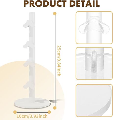 PowerKing Acrylic Eyeglasses Frame Display Stand - 2-Piece Premium Sunglasses Rack Holder, Riser Acrylic Eyewear Display (Transparent-4 Frame) in Saudi Arabia