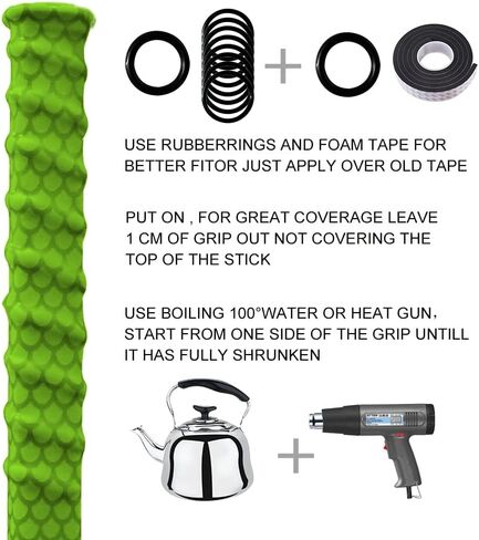 Ice Hockey Grip heat shrinkable sleeve with scaly stria to increase friction in Saudi Arabia