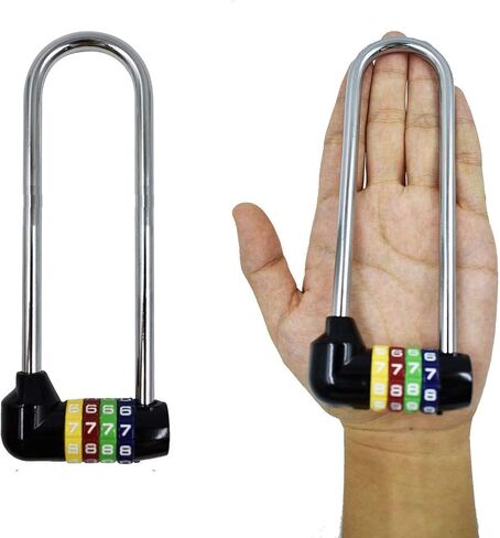 5 inch (12.5cm) Long Shackle Beam Gym Locker Lock, 4 Digit Combination Lock,Safety Padlock for Cabinet Door Handles Bike School Gym Locker,Sports Locker,Fence,Toolbox,Case,Hasp Storage,Box in Saudi Arabia