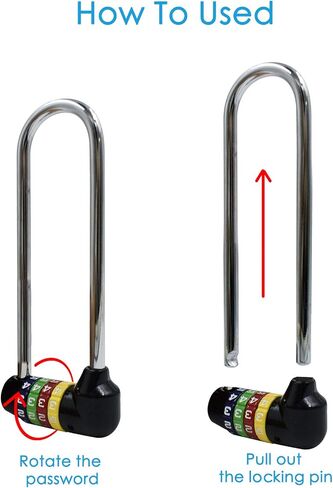 5 inch (12.5cm) Long Shackle Beam Gym Locker Lock, 4 Digit Combination Lock,Safety Padlock for Cabinet Door Handles Bike School Gym Locker,Sports Locker,Fence,Toolbox,Case,Hasp Storage,Box in Saudi Arabia