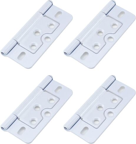 Wealrit 4 pcs White Non-Mortise Hinges Metal Door Hinges Heavy Duty Hinges with Screws in Kuwait