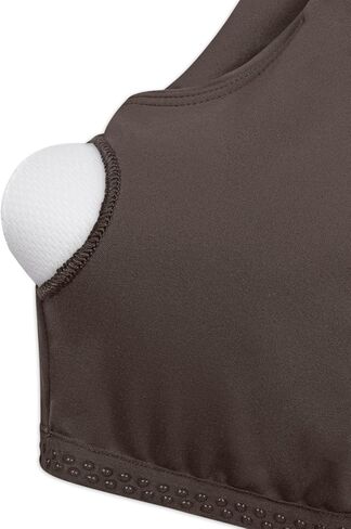 LASLULU حمالات الصدر الرياضية النسائية برقبة واسعة للتمرين مع حمالات صدر مدمجة عالية التأثير مقصوصة للجري واللياقة البدنية واليوجا الرياضية (رمادي داكن X-Large) in Kuwait