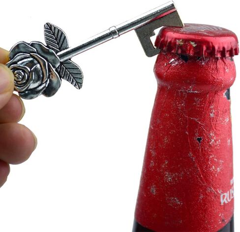 Makhry 50 Set Skeleton Rose Key Bottle Openers with Candy Box In Antique Vintage Style Escort Tags French Ribbon As A Gift Souvenir At Wedding Party Supplies (Antique Silver) in Saudi Arabia