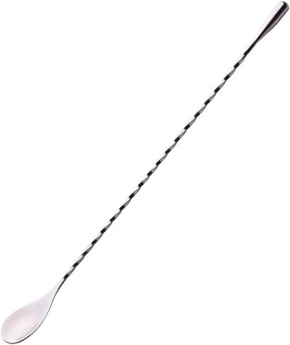 Purefold 15.7/12 Inches Bar Cocktail Spoons Set, Stainless Steel Spiral Pattern Cocktail Shaker Cocktail Mixing Spoon in Saudi Arabia