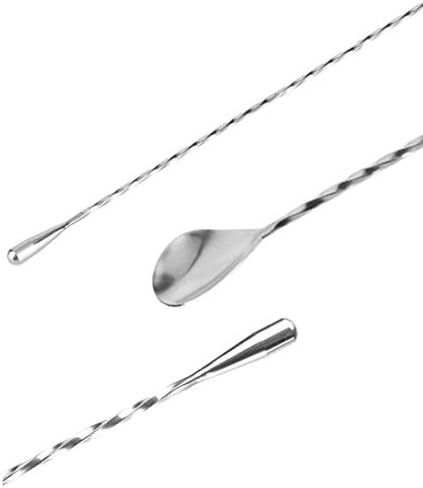 Purefold 15.7/12 Inches Bar Cocktail Spoons Set, Stainless Steel Spiral Pattern Cocktail Shaker Cocktail Mixing Spoon in Saudi Arabia