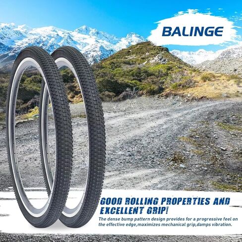 إطار دراجة جبلية 27.5 بوصة × 1.95 بوصة 1/2 حزمة 27.5 بوصة إطار بديل قابل للطي للدراجات الجبلية، أسود in Kuwait