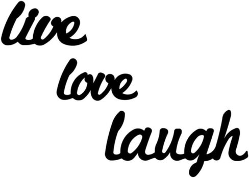 Tubibu 3 قطع معدنية حية الحب اضحك جدار الفن المعدني جدار كلمة النحت، جدار ديكور جدار الفن، ديكور جدار المنزل علامة لغرفة المعيشة غرفة نوم الحمام المطبخ مكتب - مزرعة جدار الديكور in Kuwait