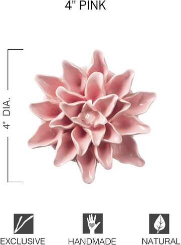 Vivaterra Ceramic Wall Flowers - 4 Dia. Light Purple in Saudi Arabia