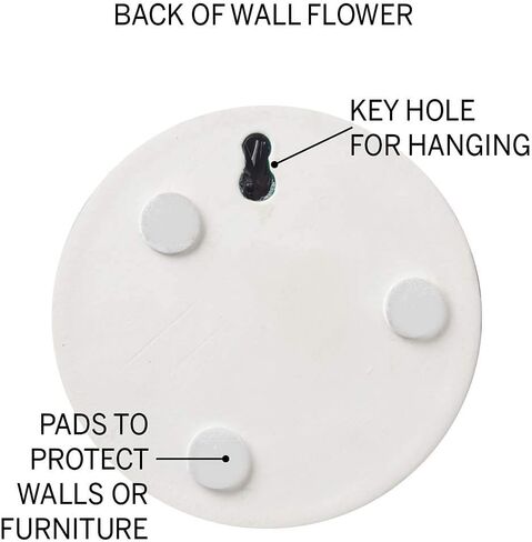 Vivaterra Ceramic Wall Flowers - 4 Dia. Light Purple in Saudi Arabia