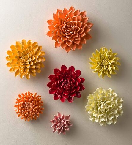 Vivaterra Ceramic Wall Flowers - 4 Dia. Light Purple in Saudi Arabia
