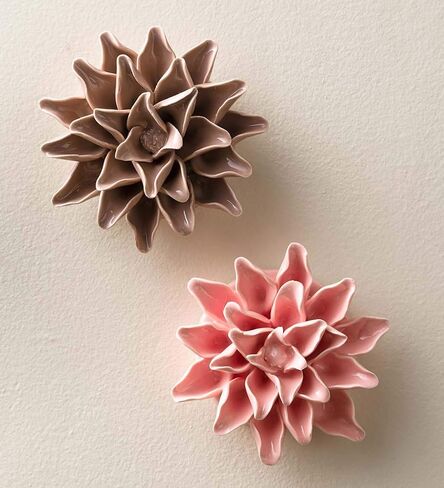 Vivaterra Ceramic Wall Flowers - 4 Dia. Light Purple in Saudi Arabia