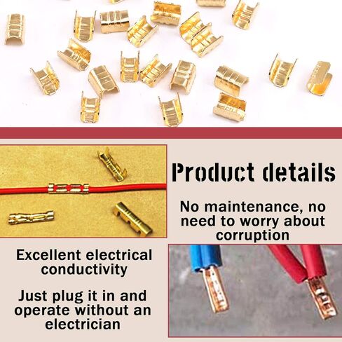 Hilitchi 525Pcs TC-1, TC-A, TC-B, TC-C, TC-T Non-Insulated U Shape Copper Ring Terminals Crimp Assortment Kit Wire Spade Electric Butt Connector in Saudi Arabia