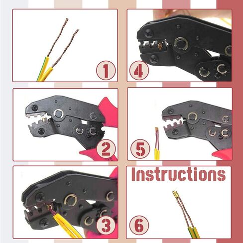 Hilitchi 525Pcs TC-1, TC-A, TC-B, TC-C, TC-T Non-Insulated U Shape Copper Ring Terminals Crimp Assortment Kit Wire Spade Electric Butt Connector in Saudi Arabia