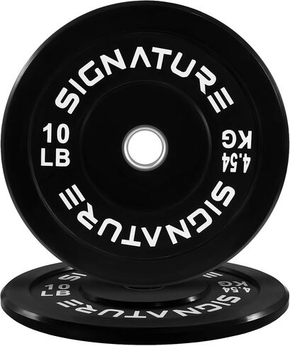 لوحة وزن لوحة وزن أوليمبية ممتصة للصدمات مقاس 5.08 سم من Signature Fitness مع محور فولاذي أو زوج أو مجموعة in Kuwait