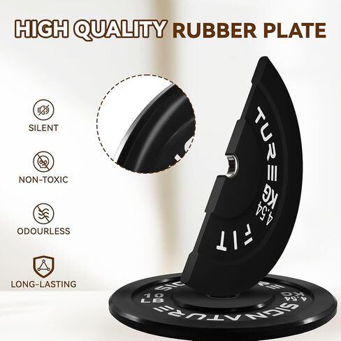 لوحة وزن لوحة وزن أوليمبية ممتصة للصدمات مقاس 5.08 سم من Signature Fitness مع محور فولاذي أو زوج أو مجموعة in Kuwait