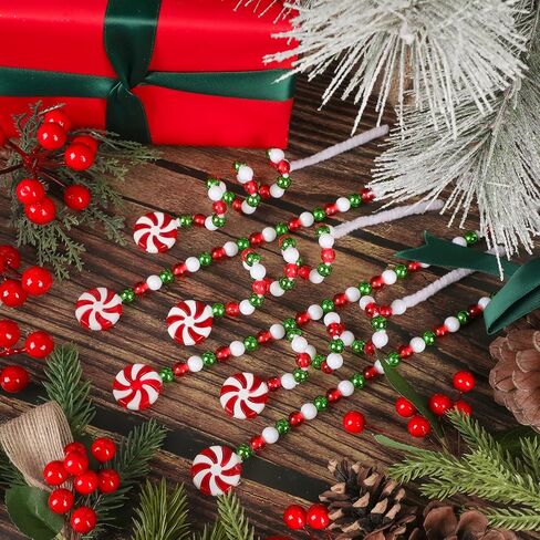 16 PCS 11.7 Inch Christmas Curly Pick Red Green White Christmas Ornament Candy Shape Christmas Tree Picks Christmas Tree Decorations for Xmas Tree Topper Xmas Party Supplies Home Vase Party Ornaments in Saudi Arabia