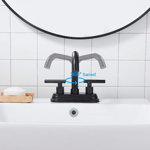 Bathroom Vanity Faucet GGStudy 2-Handles 4 Inches Centerset Bathroom Sink Faucet Antique Brass with Drain Assembly and Supply Hose Lavatory Faucet Mixer Double Handle Tap Deck Mounted in Saudi Arabia