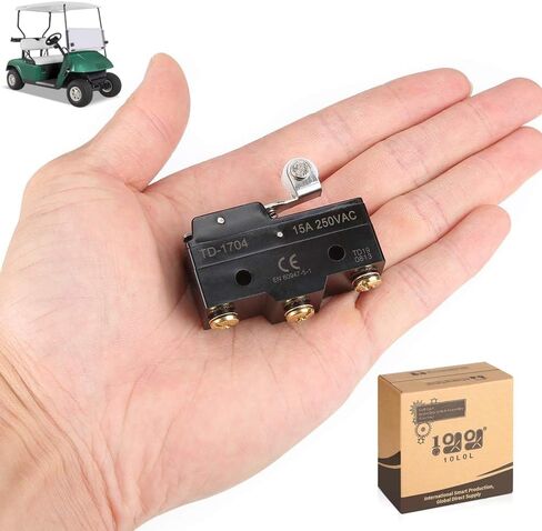 10L0L Golf Cart Accelerator Micro Switch، 3 مفاتيح طرفية صغيرة مع بكرة لـ EZGO (غاز 1983-1994) TXT Marathon Golf Cars، relpace OEM: 10606G1، 10606G2، 17928G1، 31535G1 in Saudi Arabia