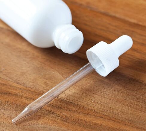 JUVITUS 2 oz / 60 ml Opal White Glass Boston Round White Dropper Bottle (24 pack) + Funnel in Saudi Arabia