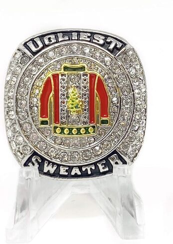 Ugly Christmas Sweater Championship Trophy Ring | Award Medal for Ugliest Sweater Party Competition in Saudi Arabia