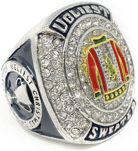 Ugly Christmas Sweater Championship Trophy Ring | Award Medal for Ugliest Sweater Party Competition in Saudi Arabia
