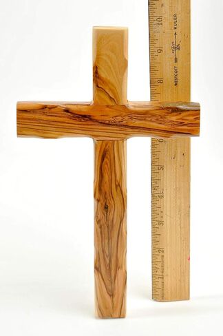 صليب حائط من خشب الزيتون من My Careing Cross من الأرض المقدسة (10 بوصات، صليب حائط كاثوليكي) in Kuwait
