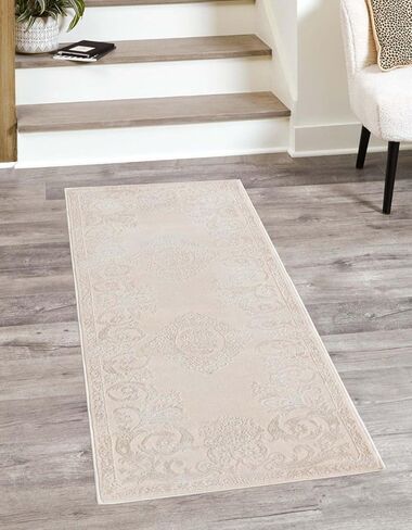Unique Loom Finsbury Collection Area Rug - Diana (2' x 9' 10" Runner, Gray/ Ivory) in Saudi Arabia