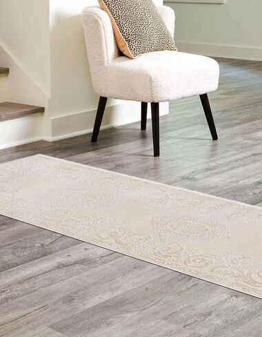 Unique Loom Finsbury Collection Area Rug - Diana (2' x 9' 10" Runner, Gray/ Ivory) in Saudi Arabia