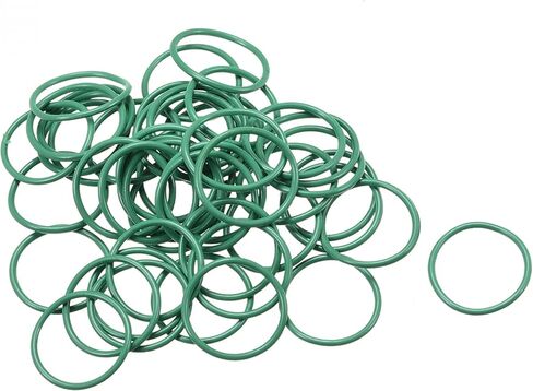 uxcell Fluorine Rubber O-Rings, 5mm OD 3mm ID 1mm Width FKM Seal Gasket for Machinery Plumbing, Green, Pack of 50 in Saudi Arabia