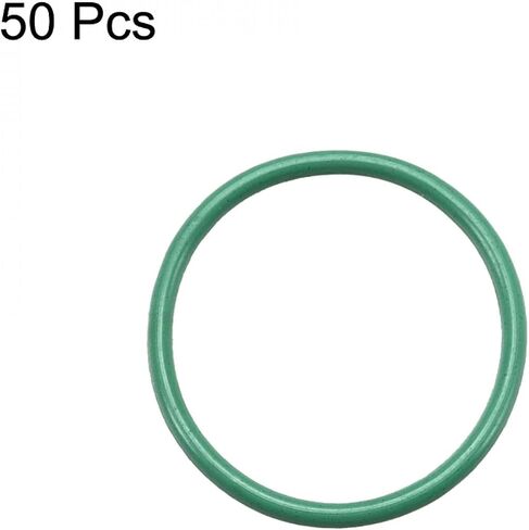 uxcell Fluorine Rubber O-Rings, 5mm OD 3mm ID 1mm Width FKM Seal Gasket for Machinery Plumbing, Green, Pack of 50 in Saudi Arabia