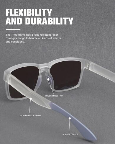 Polarized Sunglasses Men Sylish Sunglasses for Mens UV400 Protection Ideal for Driving Fishing Cycling Running in Saudi Arabia