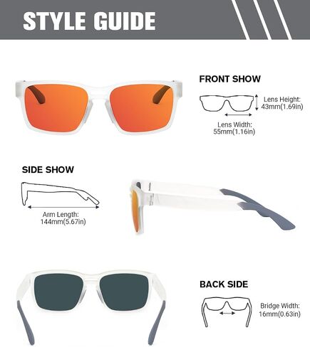 Polarized Sunglasses Men Sylish Sunglasses for Mens UV400 Protection Ideal for Driving Fishing Cycling Running in Saudi Arabia