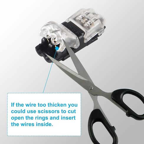 10PCS Low Voltage Wire Connectors, 2 Way Solderless Wire Splice Connectors, Quick Universa Automotive Compact Wire I Shape Terminals 20-24 AWG, No Wire-Stripping Required & Plug and Play in Saudi Arabia