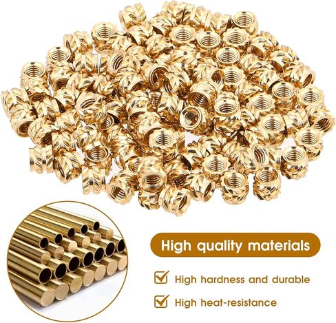 100 Pcs M3 Threaded Insert, M3x4x5mm Heat Seat Inserts, 3D Printing Knurled Brass Insert Nuts for Plastic in Saudi Arabia