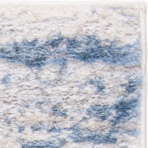 SAFAVIEH Amelia Collection Runner Rug - 2'2" x 8', Ivory & Blue, Modern Abstract Design, Non-Shedding & Easy Care, Ideal for High Traffic Areas in Living Room, Bedroom (ALA768A) in Saudi Arabia