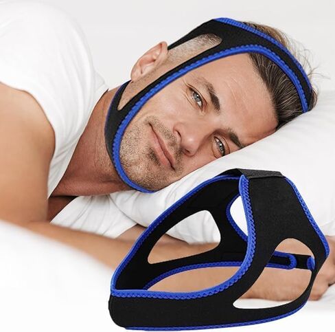 Anti Snore Chin Strap, Adjustable Chin Strap for Snoring, Effective Stop Snoring Solution for Sleep Chin Strap, Breathable Snore Reducing Snoring Solution for Men and Women, Universal Size in Saudi Arabia