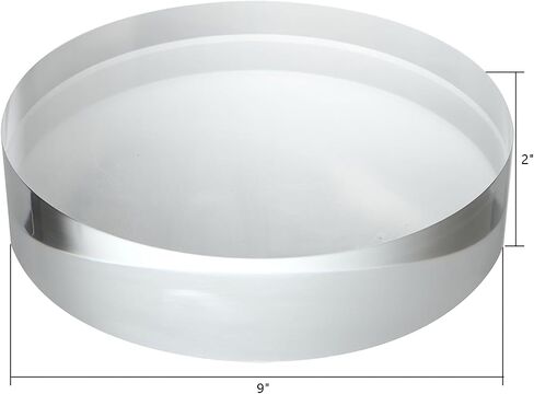 2in سمك 6in قطر قرص أكريليك عرض كتلة واضحة مصقولة مستديرة الركيزة حامل الناهض 6 "x 2" ، 1 حزمة in Kuwait