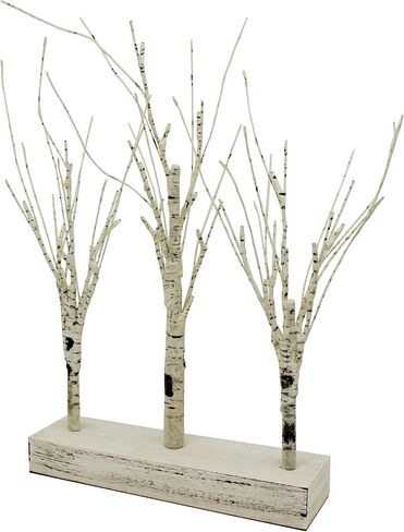 CVHOMEDECO. تعمل بالبطارية مع مؤقت مضيء لشجرة التوت المضيئة ومصابيح LED على سطح الطاولة بثلاث أشجار، للمنزل/الحفلة/الزفاف/المهرجان/الديكور الداخلي، 53.34 سم in Kuwait