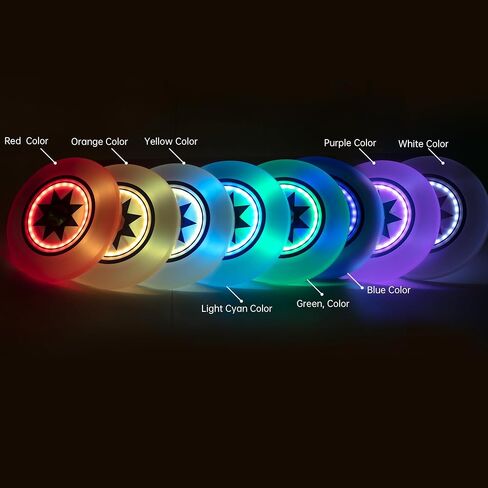 Ultimate Flying Disc, Rechargeable LED Flying Disc, 25 RGB LEDs & 14 Modes, Extremely Bright, Perfect for Men/Boys/Teens/Children's Birthday and Camping Gifts 175g frisbee in Saudi Arabia