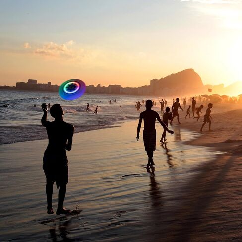 Ultimate Flying Disc, Rechargeable LED Flying Disc, 25 RGB LEDs & 14 Modes, Extremely Bright, Perfect for Men/Boys/Teens/Children's Birthday and Camping Gifts 175g frisbee in Saudi Arabia