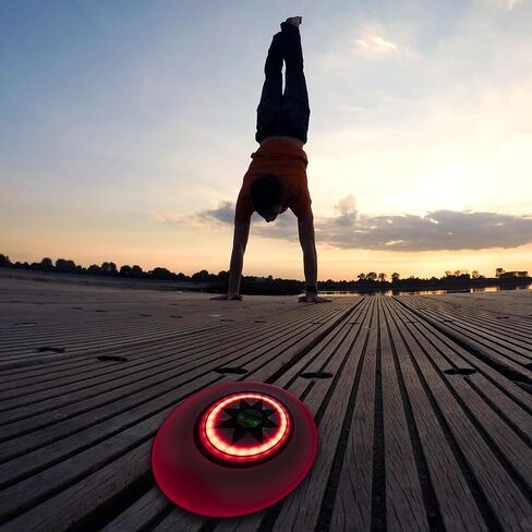 Ultimate Flying Disc, Rechargeable LED Flying Disc, 25 RGB LEDs & 14 Modes, Extremely Bright, Perfect for Men/Boys/Teens/Children's Birthday and Camping Gifts 175g frisbee in Saudi Arabia