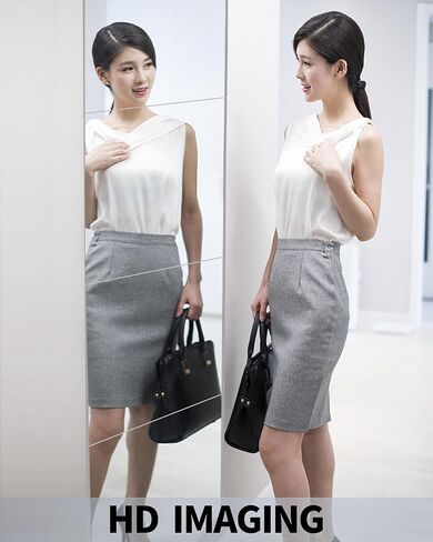 مرآة حائط كاملة الطول غير قابلة للكسر، مرآة فوق الباب، سميكة 1/8 بوصة، 56 بوصة × 14 بوصة 4 قطع 14 بوصة × 14 بوصة، مصنوعة من أكريليك شبكي مقاوم للكسر، مرايا طويلة لغرفة النوم، تمرين لجسم الصالة الرياضية المنزلية in Kuwait