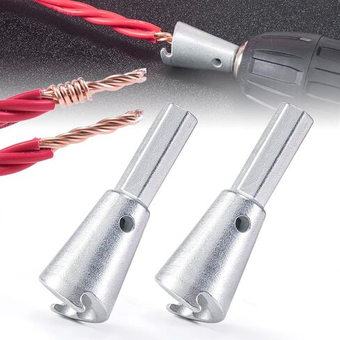 Wire Twister Tool for Drill, Drill Wire Twister, Wire Twisting Tool, Wire Nut Twister for Impact Electrician Wire Wrapping Spinners Tools Cable Wire Connector for Electrical Power Drill (2PCS) in Saudi Arabia