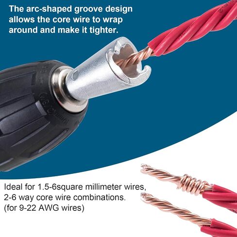 Wire Twister Tool for Drill, Drill Wire Twister, Wire Twisting Tool, Wire Nut Twister for Impact Electrician Wire Wrapping Spinners Tools Cable Wire Connector for Electrical Power Drill (2PCS) in Saudi Arabia